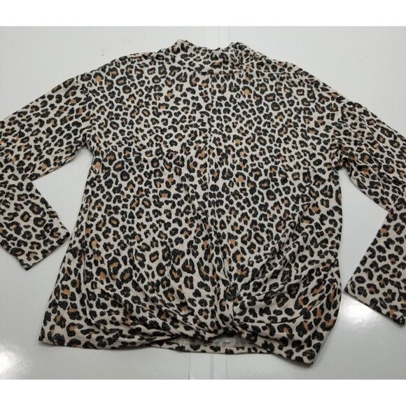 Jennifer Lopez Women's Long sleeve Pullover Knit Sweater Animal print size small - Picture 1 of 8